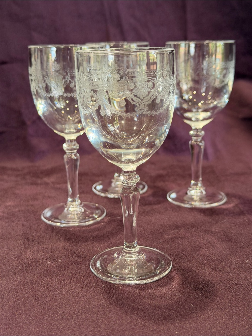 Vintage Cristal d'Arques Dampierre Crystal Cordial Glasses - Set of 4
